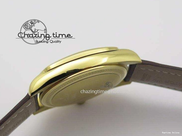 0406 Cellini Date YG White Numeral Dial On Brown Leather Strap A Affordable 3883